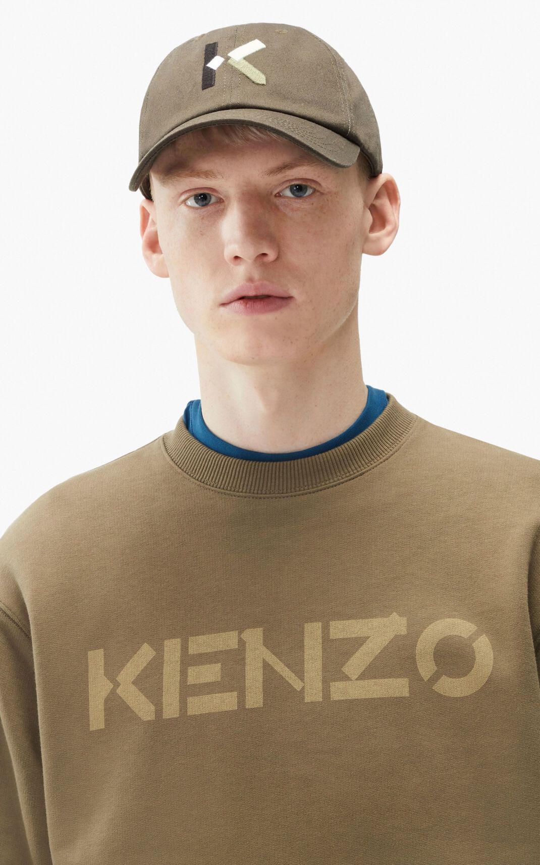 Sudadera Kenzo Logo Hombre Gris Claro - SKU.3159991